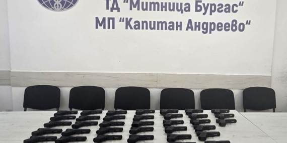 Edirne'de sınır kapısında incir yüklü tırda 45 silah ele geçirildi