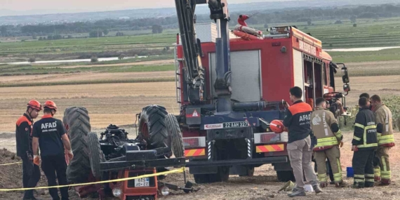 Edirne'de traktör kazasında çift yaşamını yitirdi