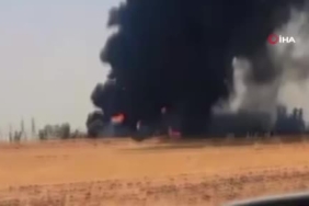 Erbil'deki akaryakıt depolarında yangın çıktı