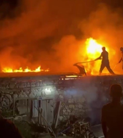 Erzincan'da samanlık yangını kontrol altına alındı