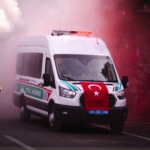 Erzurum'da sağlıkçılar Gazze için 142. kez yürüdü