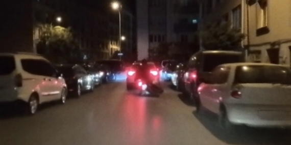 Eskişehir'de motosiklet kazası kask kamerasına yansıdı