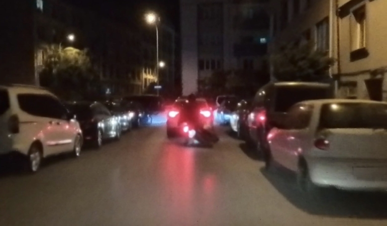 Eskişehir'de motosiklet kazası kask kamerasına yansıdı