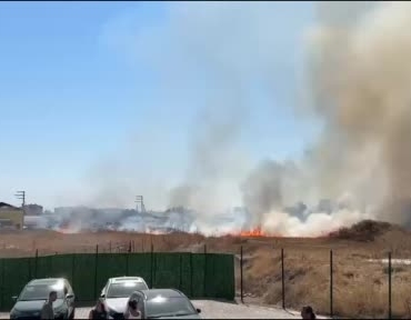 Eskişehir'de otluk alanda yangın çıktı, itfaiye müdahale etti