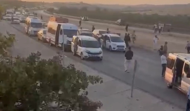 Gaziantep-Nizip yolunda kaza sonrası eylem yapıldı