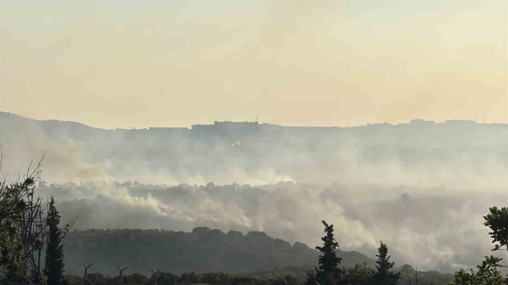 Gebze'de orman yangınına havadan müdahale sürüyor