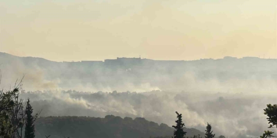 Gebze'de orman yangınına havadan müdahale sürüyor