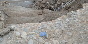 Giresun'da sağanak sonrası sel suları çekildi, molozlar kaldı