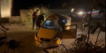 Giresun'da ticari taksi şarampole devrildi, sürücü hayatını kaybetti