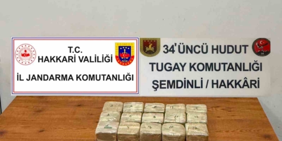 Hakkari'de İran sınırında 7 kilo 720 gram eroin yakalandı