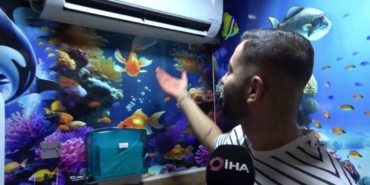 Hatay'daki işletme, tuvaletine klima taktırarak dikkat çekti