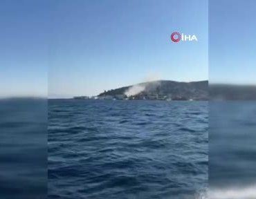 Heybeliada Deniz Harp Okulu'nda tadilat sırasında yangın