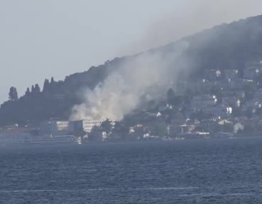 Heybeliada Deniz Harp Okulu'nda yangın paniği