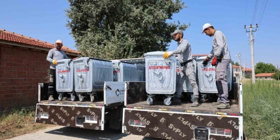 ÇİVRİL'DE VATANDAŞ İSTEDİ, BELEDİYE 285 YENİ KONTEYNER YERLEŞTİRDİ ÇİVRİL BELEDİYESİ'NDEN KIRALAN'A 285 YENİ ÇÖP KONTEYNERİ