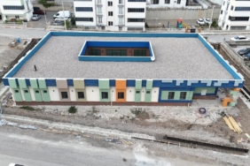 Karabük'te yeni anaokulu inşaat çalışmaları devam ediyor