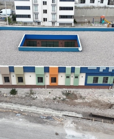 Karabük'te yeni anaokulu inşaat çalışmaları devam ediyor