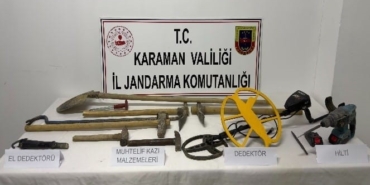 Karaman'da tarihi eser ve uyuşturucu operasyonu: 7 tutuklama