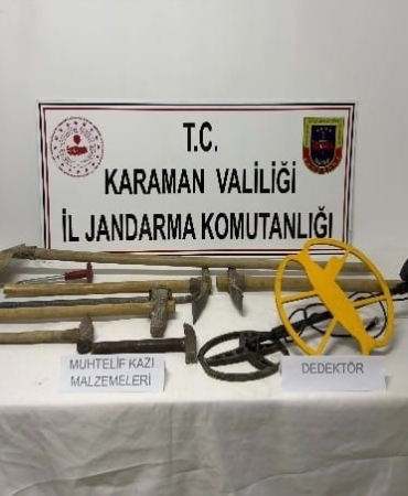 Karaman'da tarihi eser ve uyuşturucu operasyonu: 7 tutuklama