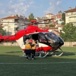 Kastamonu'da kaynar suya maruz kalan bebek helikopterle sevk edildi
