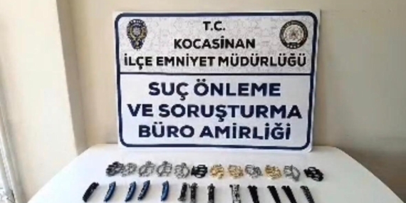 Kayseri'de yasaklı bıçaklar ele geçirildi
