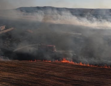 Kırıkkale'de anız yangınına neden olan 8 kişiye ceza