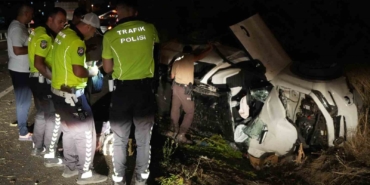 Kırıkkale'de takla atan otomobilde 2 kişi yaralandı