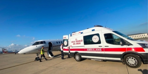 Kırklareli'nde ağır yaralı hasta hava ambulansıyla Ankara'ya sevk edildi