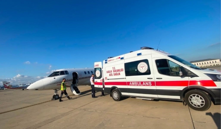 Kırklareli'nde ağır yaralı hasta hava ambulansıyla Ankara'ya sevk edildi