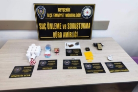 Konya'da uyuşturucu ve mermi ele geçirildi