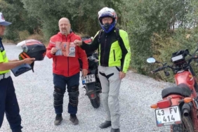 Kütahya'da motosiklet sürücülerine özel trafik denetimi