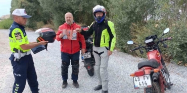 Kütahya'da motosiklet sürücülerine özel trafik denetimi