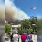 Marmara Adası'ndaki orman yangınına müdahale sürüyor