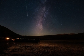 Meke Krater Gölü'nde Perseid Meteor Yağmuru Görüntüleri