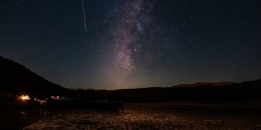 Meke Krater Gölü'nde Perseid Meteor Yağmuru Görüntüleri
