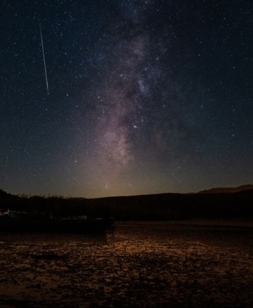 Meke Krater Gölü'nde Perseid Meteor Yağmuru Görüntüleri