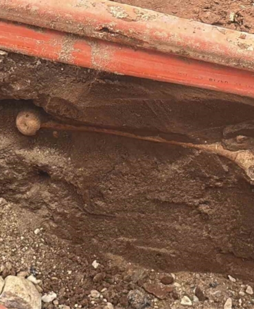 Menteşe'de altyapı çalışmaları sırasında mezar kalıntıları bulundu