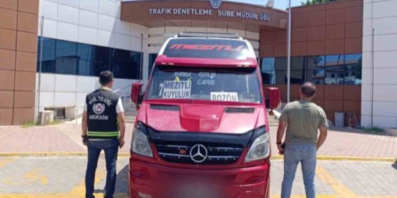 Mersin'de ters yönde giden sürücünün ehliyetine el konuldu