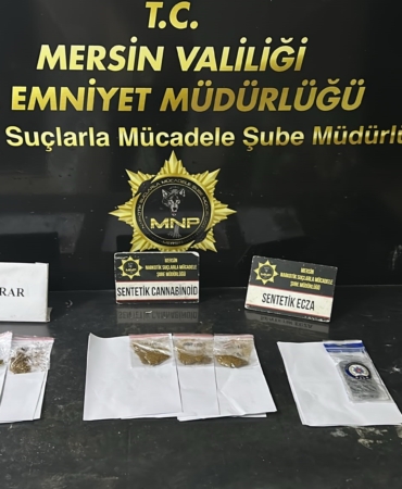MERSİN'DE UYUŞTURUCU OPERASYONUNDA 3 ŞÜPHELİ TUTUKLANDI