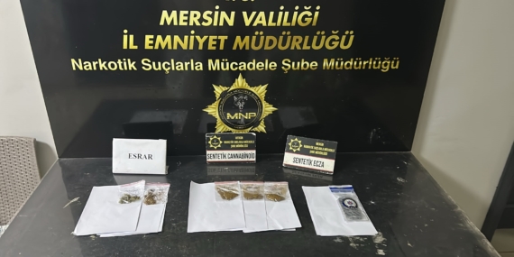 MERSİN'DE UYUŞTURUCU OPERASYONUNDA 3 ŞÜPHELİ TUTUKLANDI