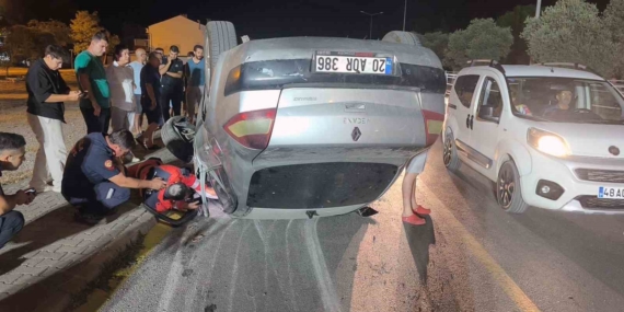 Muğla'da Ters Şeride Giren Araç Takla Attı