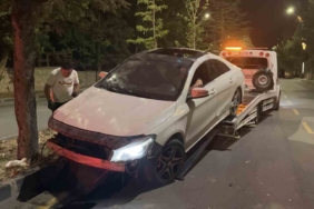 Niğde'de otomobil ağaçlara çarptı, 2 kişi yaralandı