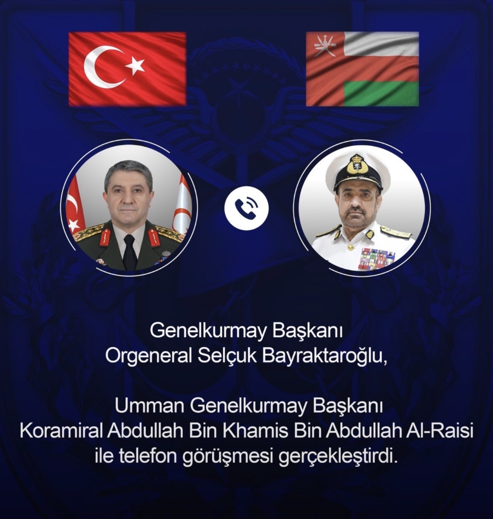 Orgeneral Bayraktaroğlu, Ummanlı mevkidaşıyla görüştü
