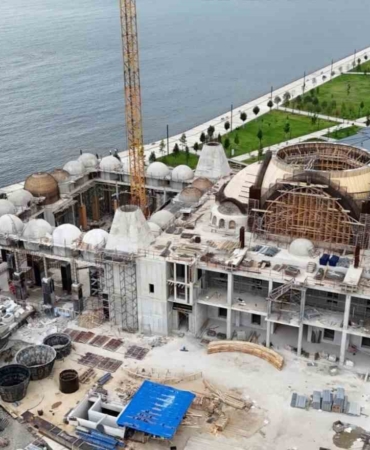 Recep Tayyip Erdoğan Camii inşaatı Rize'de hızla ilerliyor