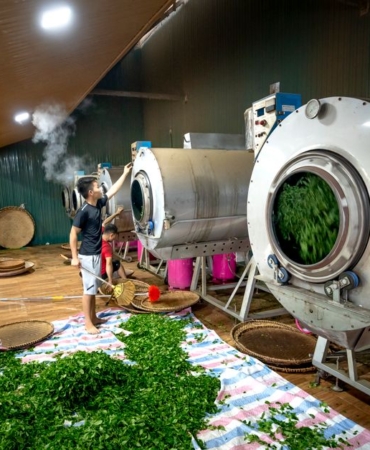 Rize'de çay taşıma işlemi iş makinesiyle yapıldı