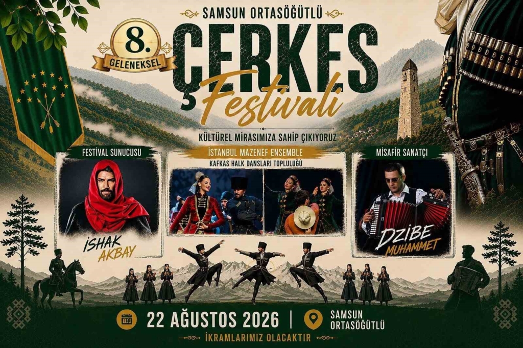 Samsun'da 8. Geleneksel Çerkes Festivali 22 Ağustos'ta