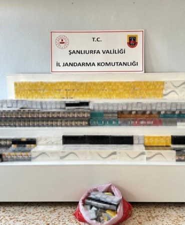 ŞANLIURFA'DA KAÇAK ALKOL VE SİGARA ELE GEÇİRİLDİ