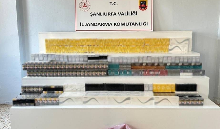 ŞANLIURFA'DA KAÇAK ALKOL VE SİGARA ELE GEÇİRİLDİ