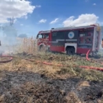 Tekirdağ'da anız yangını 100 dekarlık alanı etkiledi