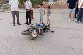 Tokat'ta 14 yaşındaki sürücünün aracıyla motosiklet çarpıştı