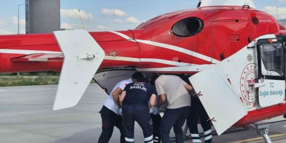 Tokat'tan Konya'ya helikopter ambulansla hasta sevk edildi